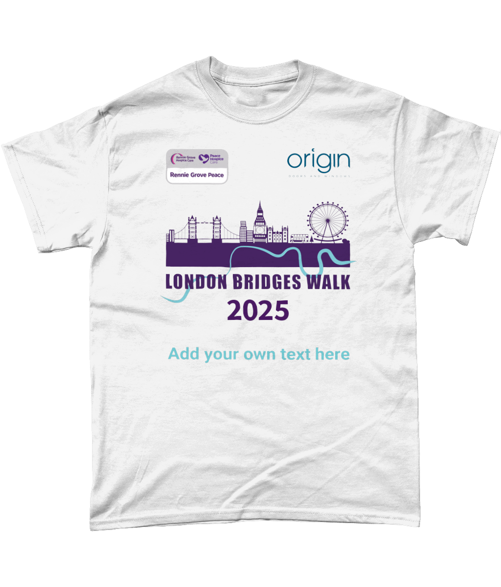 Personalised London Bridges Walk t-shirt -add your own text