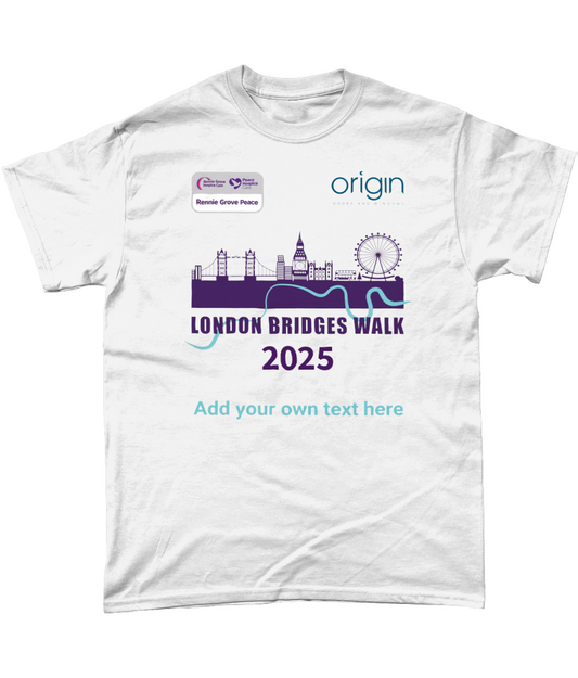 Personalised London Bridges Walk t-shirt -add your own text