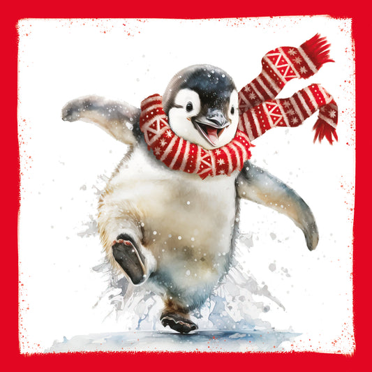 Happy Penguin - Pack of 10 Christmas Cards