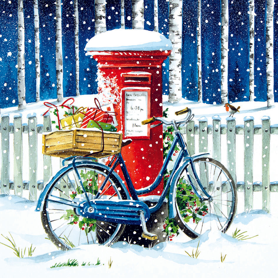 Delivery Bike - Pack of 10 Christmas Cards