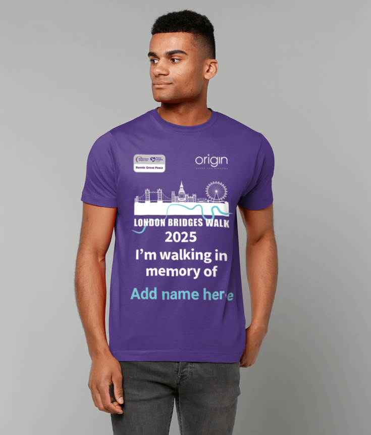 Personalised 'In Memory' London Bridges Walk t-shirt 2025