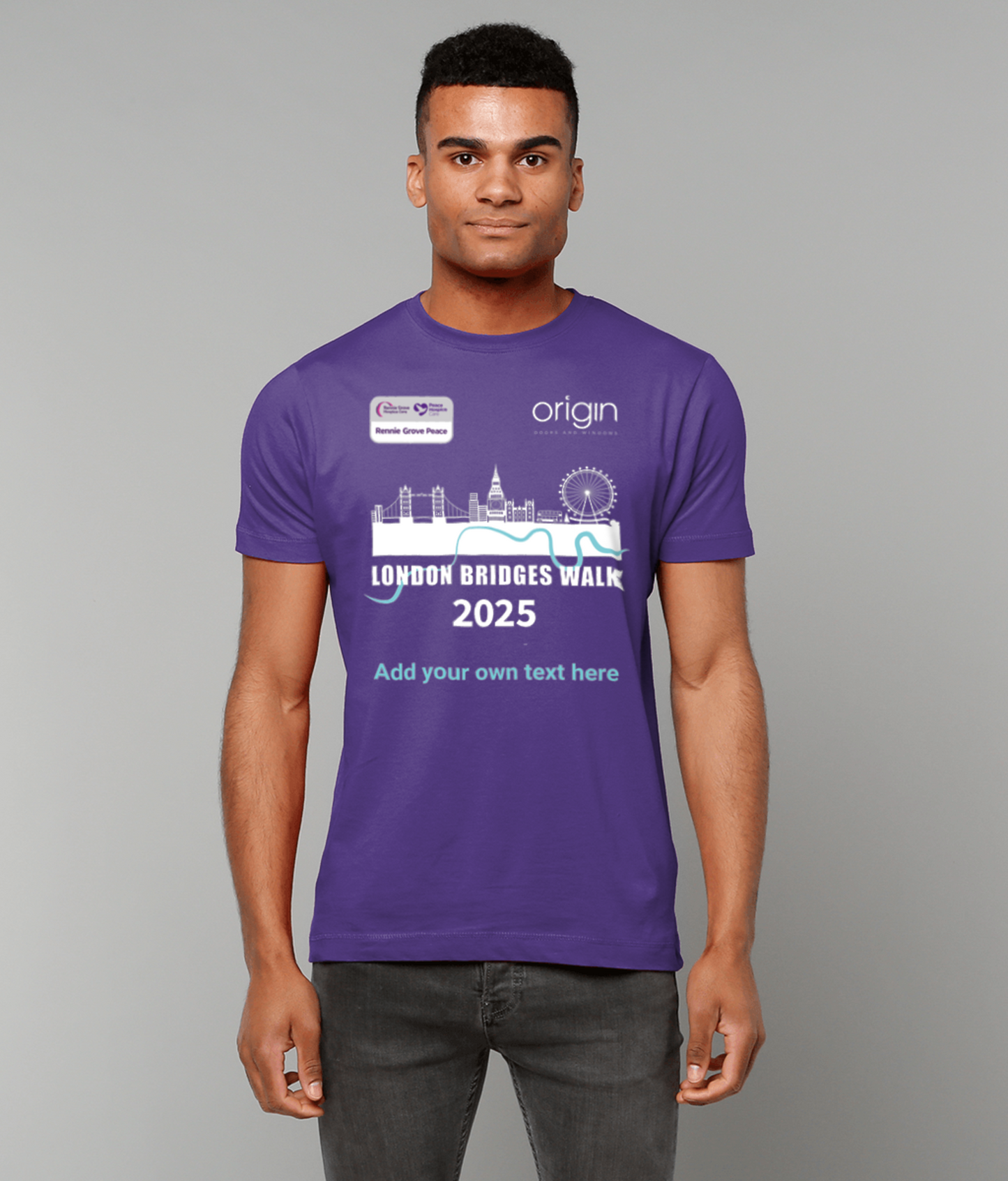 Personalised London Bridges Walk t-shirt -add your own text