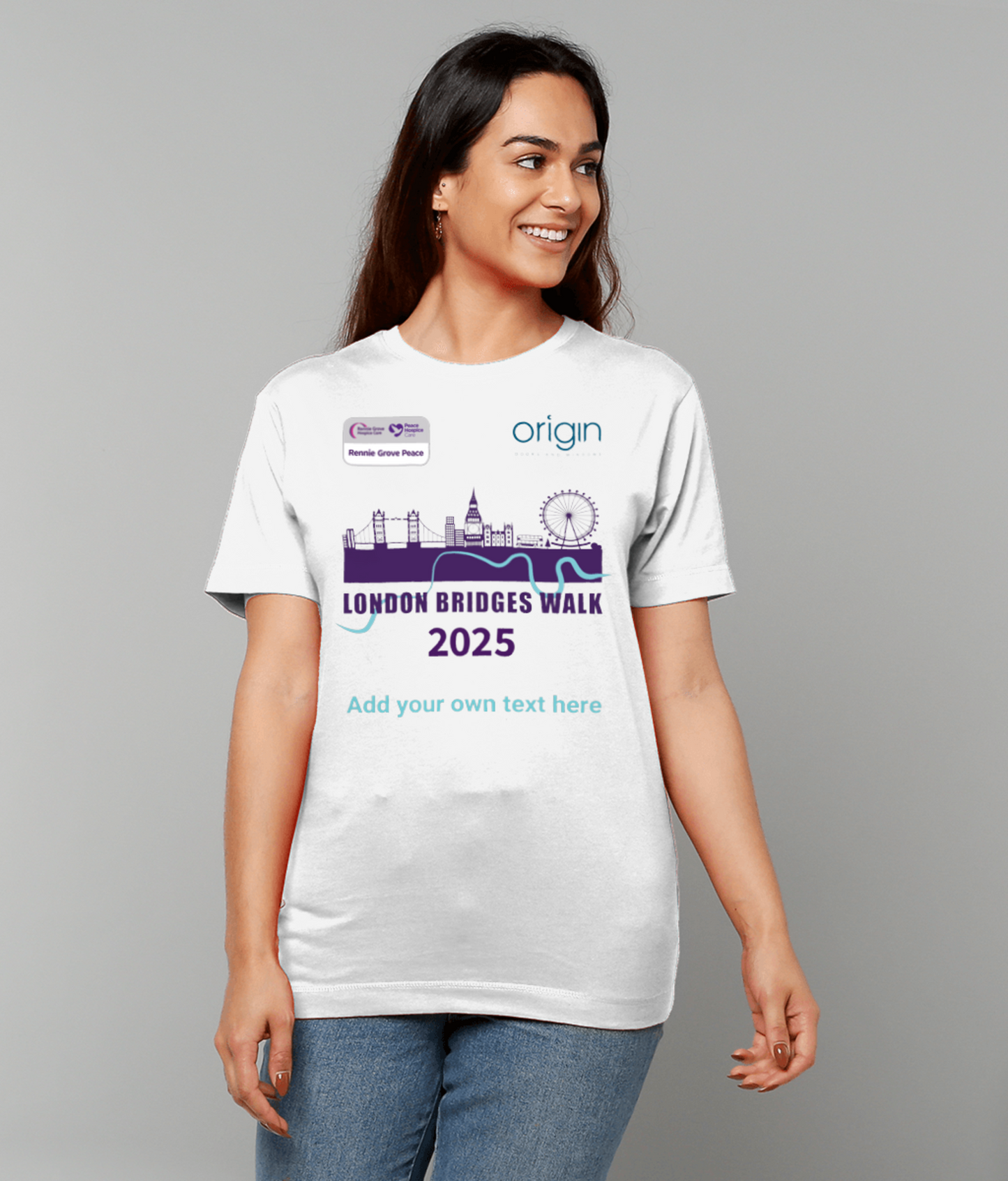 Personalised London Bridges Walk t-shirt -add your own text