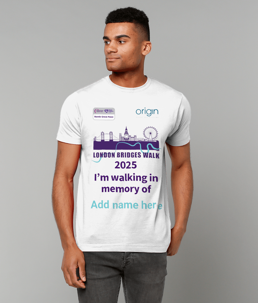 Personalised 'In Memory' London Bridges Walk t-shirt 2025